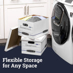 Bankers Box 4-Pack Basic Duty File Storage Boxes with Lids, Letter/Legal, STOR/FILE, (0070308)