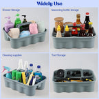 All-Purpose Cleaning Caddy, Cleaning Tool Organizer with Handle Portable Shower Caddy Basket, Grey, 6 Pack