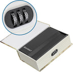 Barska Paris Hidden Book Safe – Combination Lock Diversion Lock Box – Portable Steel Safe for Home, Office, Travel – Secret Storage for Cash, Jewelry, Passport, Valuables