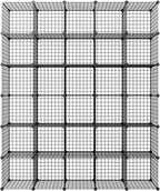 Metal Grid 14"x14" Wire Cube Storage - 30 - Cube Modular Shelving Unit, Stackable Bookcase for Office, Bedroom & Living Room
