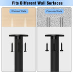 Sunexinlo Surfboard Wall Mount or Ceiling Rack, Heavy-Duty Garage Ceiling Storage Racks with Sponge Pads for Ladder, Surfboard, Snowboard, Paddle Boards, Holds 100 lbs, Black