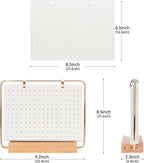 PACMAXI Display Organizers, Brooch Holder, Enamel Pin Pages for Store 180+ Pins, Collection Storage Calendar Wooden Stand With 6 Pages (Not Include Any Accessories) (White)