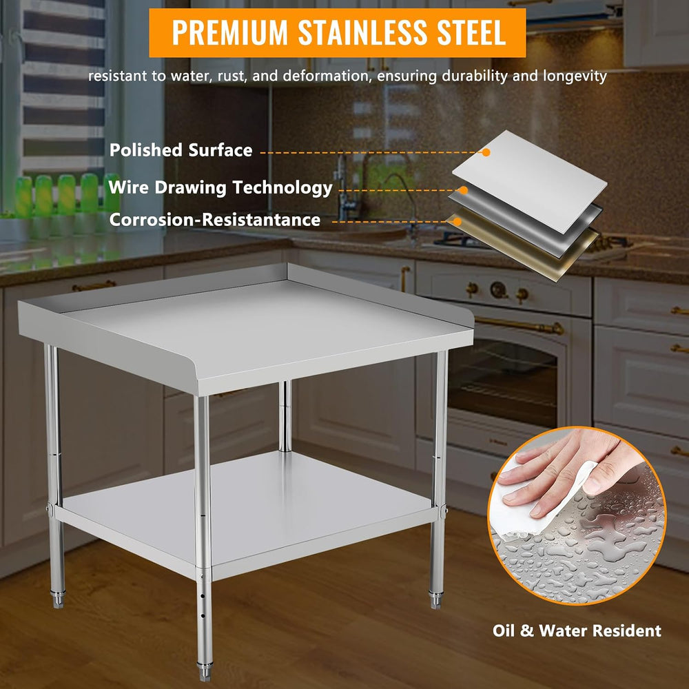 24x24x30 Inch Equipment Grill Stand Table Stainless Steel NSF Certified 400 L...