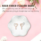 Ceramic Jewelry Tray, Ring Dish, Key Bowl Ceramic Tray 4.33 Inch, Ttrinket Dish Jewelry Dish, Desktop Decoration, Gifts for Mother Girlfriend Daughter(1Pcs-Lotus Leaf)