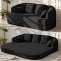 70" Convertible Sofa Bed, Chenille Boneless Comfortable Sleeper Futon | Sleeper Sofa Cloud Couch with 4 Pillows, Soft Love Seat Living Room, Bedroom, Small Spaces, No Assembly