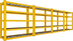 REIBII 72''H Garage Shelving 3010 LBS Storage Shelves Adjustable Metal Shelving 5 Tier Metal Shelves for Storage Industrial Shelf for Kitchen Pantry Warehouse Basement 72" HX35.5 WX16 D, 4 Pack