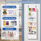 7-layer large capacity Hat Organizer, Hat Rack for Door With Dust Cover, Adjustable Hooks, And Transparent Visible Over The Door Hat Rack, Ideal for Home Organizatio