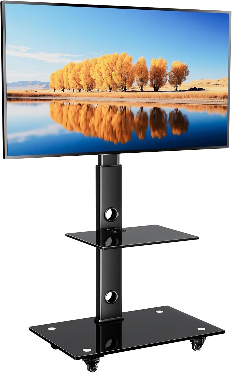 BONTEC TV Stand with Wheels for 30-70 Inch Plasma/LCD/LED Screens up to 40 kg...