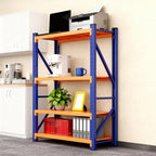 79" H Garage Shelving,3500LBS Heavy Duty Storage Rack,4 Tiers Metal Storage Rack Shelf, Adjustable Shelving Unit for Garage,Kitchen,Warehouse,Basement,78.7" H x 47.2" W x 19.6" D,Blue&Orange