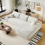 Eafurn Oversized L Shape Modular Sectional Sofa with Right Facing Chaise Lounge,Wide Deep Seat Compressed Corner Couch,Minimalist Corduroy Upholstered Boneless Lounge Sofa Couch | Breathable material, Full Foam, Anti-slip