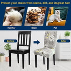 Chair Covers, Dining Room Chair Covers, Stretch Kitchen Chair Covers/Dining Chair Covers for Dining Room 8 Pack, Removable Washable Dining Chair Slipcovers for Home, Hotel, Banquet