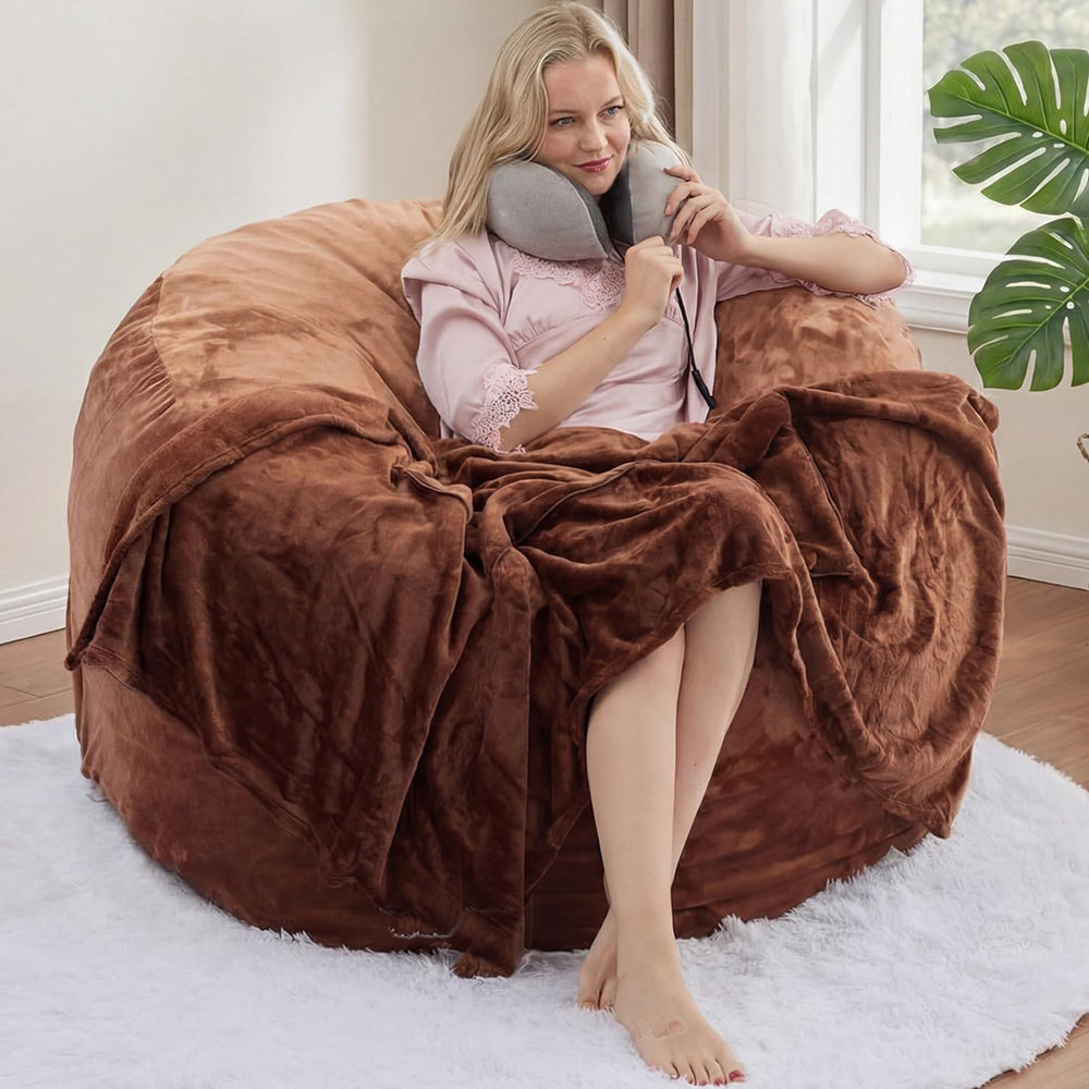 Magic in House 3FT Bean Bag Chair - BeanBag Chairs with Filler, Large Round F...