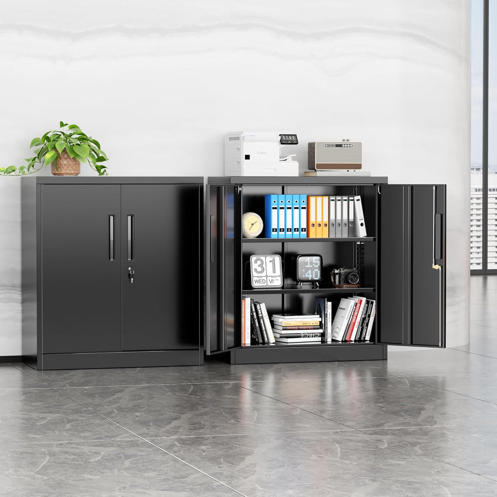 INTERGREAT Metal Storage Cabinet with Locking Doors, Lockable Steel Storage C...