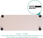 2 Pcs Water Absorbing Stone Trays, Kitchen/Bathroom Sink Soap Dish, Diatomite Tray Used for Hand Soap & Cosmetic Bottles in The Modern Home, 3.15" W x 8.7" L, Light Gray