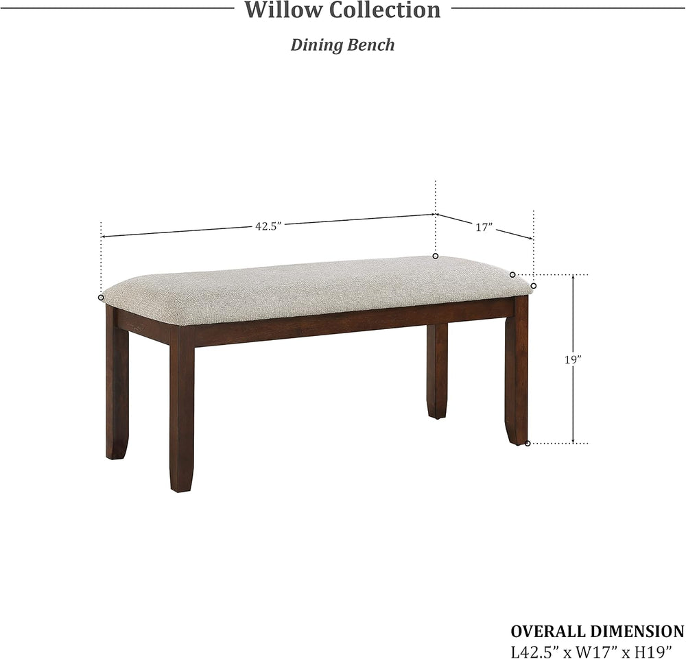 Lexicon Willow Dining Bench, Dark Cherry
