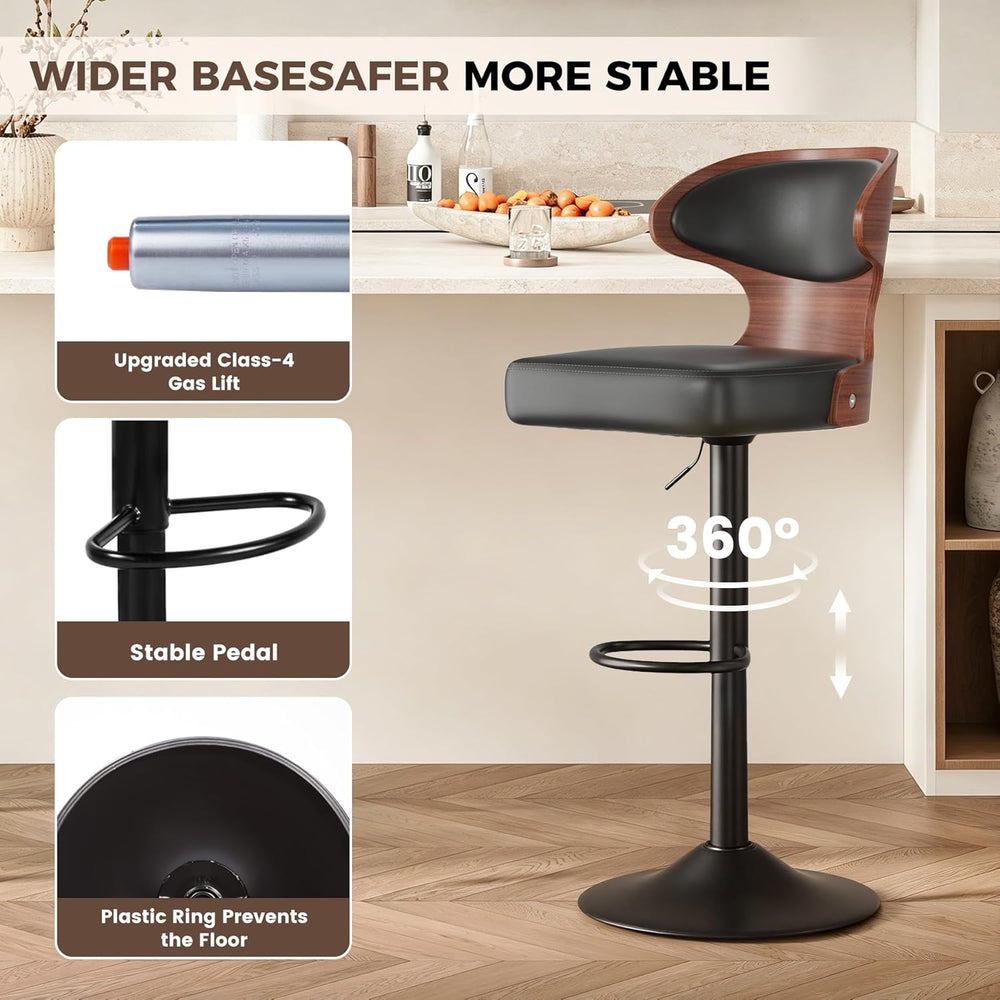 Miereirl 5-Piece Bar Table Set, 63" Counter Height Dining Table with 4 S...