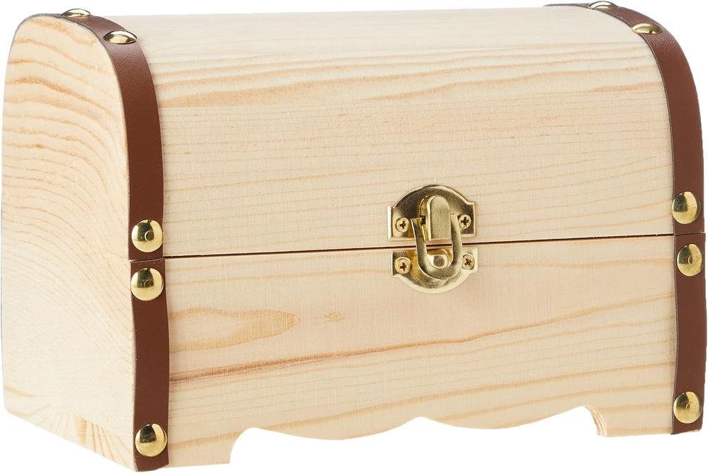 Glorex 6 2003 280 Treasure Chest Made of Pine Wood, Approx. 18 x 13 x 12.5 cm...