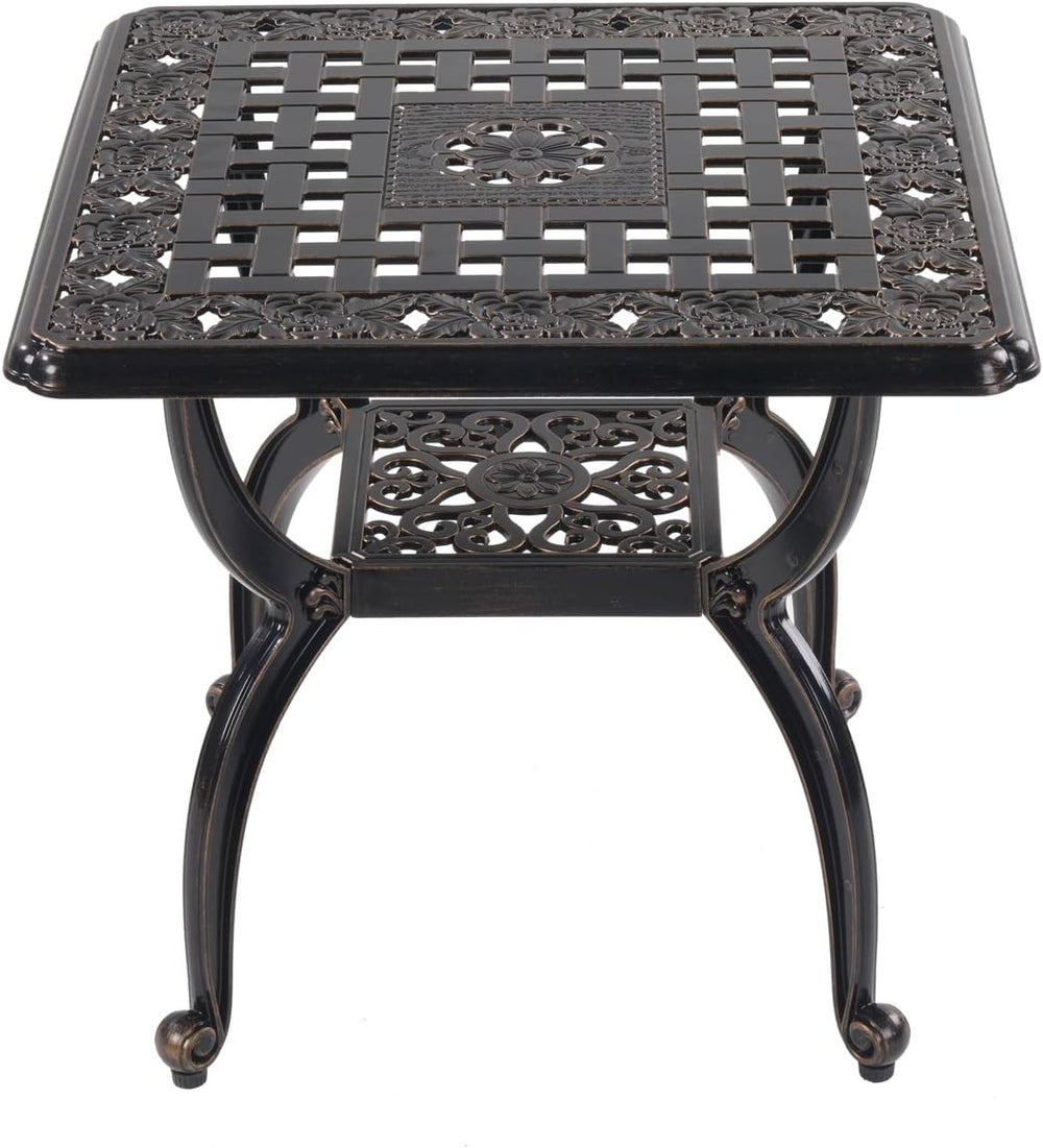 Cast Aluminum Outdoor Side Table,Small Patio Table,Outdoor Coffee Tables for ...