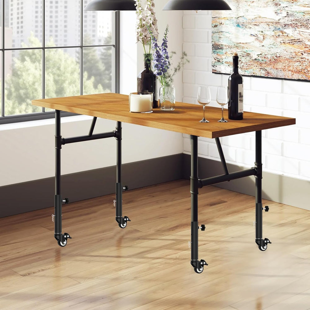 Table leg extender with casters 7in,adjustable metal table leg extender | Tab...