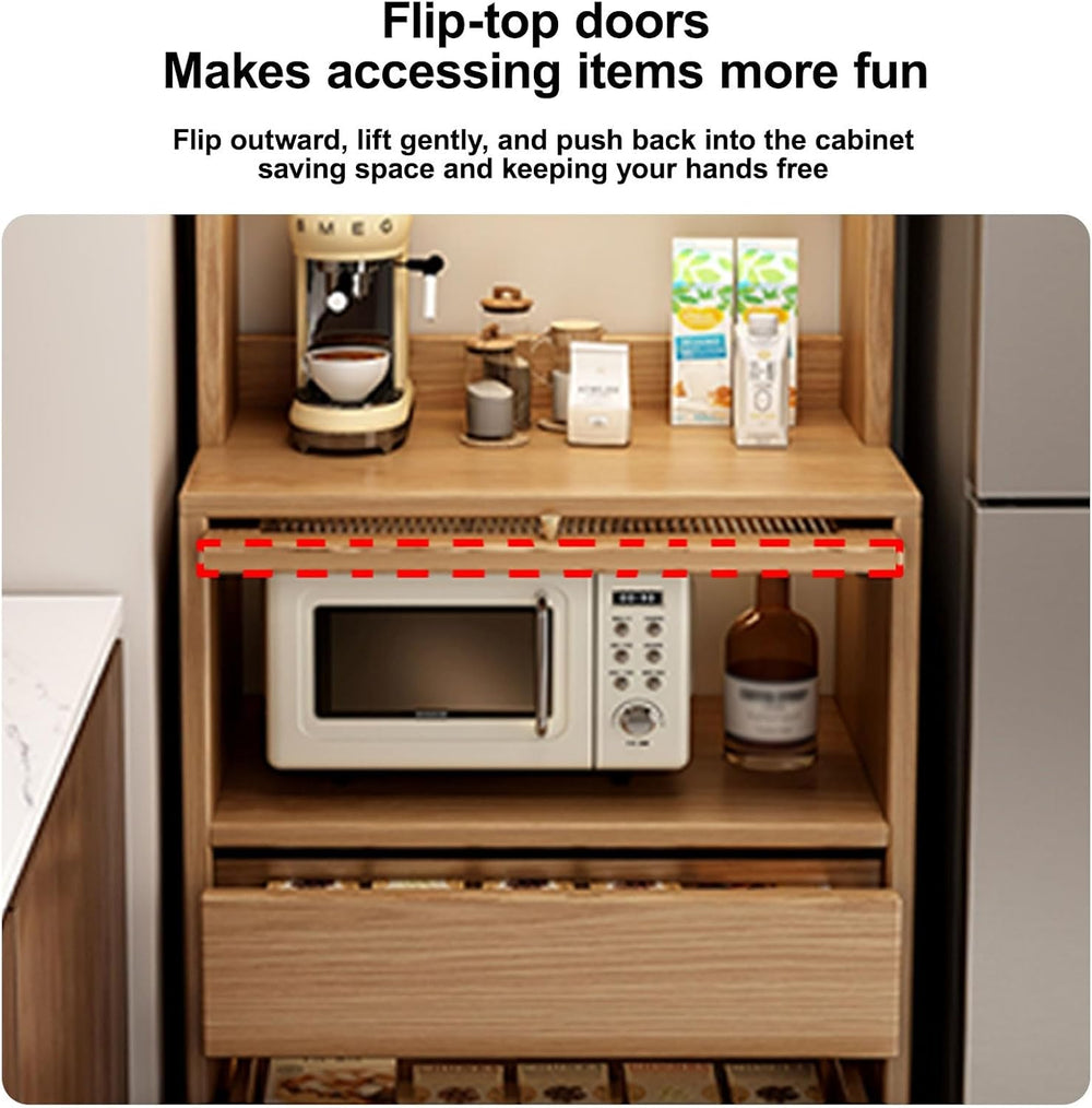 Kitchen Cabinet, Sliding Racks with Door, Sideboard Buffet, Versatile Cupboar...