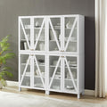 Maykoosh Tall Pantry Storage Set - 4 Stackable Cabinets - Modern Kitchen Organizer - 72 Inch White