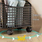 Hollow-out Umbrella Stand with Wheels/without Wheels Commercial Umbrellas Holder H 17.7/19.7" Multifunctional Cane Holder with Divided Storage Iron Frame