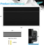 Ezlaino Slat Wall 4FT x 8FT, Versatile PVC Slatwall Paneling w/Long-Lasting Durability, Easy to Clean, Fits Most Slatwall Accessories, Ideal Organizer for Garage, Home & Store Storage, Black