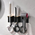 Hair Dryer Holder Wall Mount, Curling Iron Holder, 3 in 1 Hair Tool Organizer for Bathroom Vanity, Hair Straightener Holder, Aluminum Alloy (Hair Tools Not Included)