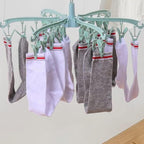 Foldable Drying Rack with 24 Clips for Drying Socks Lingerie Baby Clothes Drying Towels Rotatable Sock Drying Rack