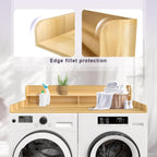 2-Tier Washer and Dryer Countertop Shelf, White Laundry Topper with Non-Slip Pads, Laundry Room Storage & Organization for Small Apartment Kitchen