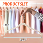 30 Pack Multicolor Velvet Shirt Hangers – Non-Slip Slim Flocked Hangers with Notches, Space-Saving Felt Closet Organiser for Shirts, Dresses, Suits