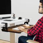 Desktop Keyboard Tray, Under Desk Pull Out, 26.77" X 11.81" Large Size Keyboard Tray with C-Clip Mount, Easy Installation, Computer Keyboard Stand, for Home Study and Office