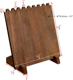 Ikee Design Set of 2 Wood Necklace Jewelry Display Stand for 8 Necklaces, Necklace Display Holder Organizer, Brown Color