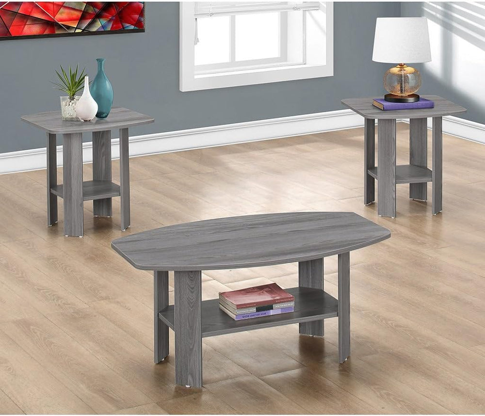 Monarch 3 Piece Table Set, Grey
