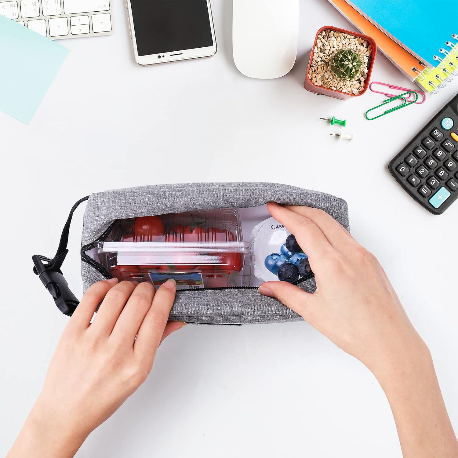Cerbonny Small Cooler Bag Freezable Lunch Bag for Work School Travel, Leak-proof, Insulated, PVC Free, BPA Free, Waterproof, Easy to Clean