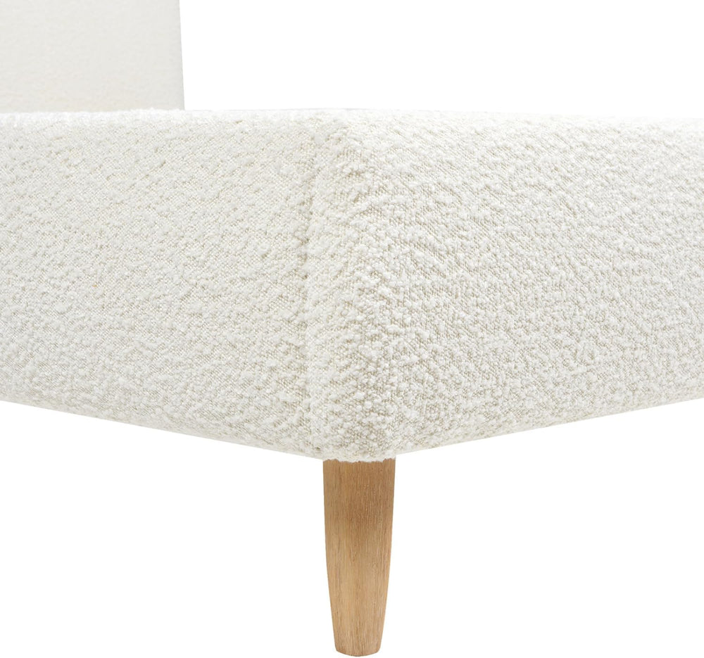 Roman Curved Headboard Upholstered Platform Bed, Queen