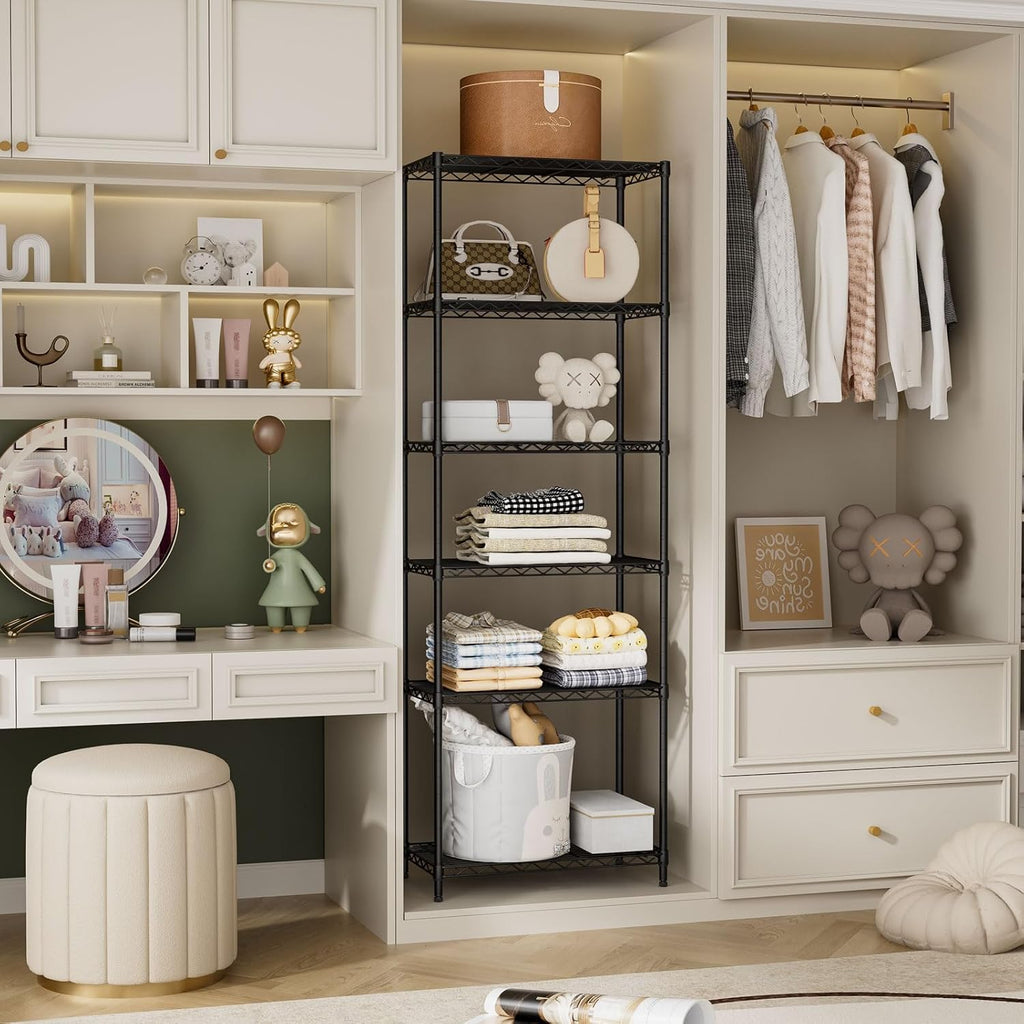 SINGAYE Shelf Closet Wire Shelving：Adjustable Metal Unit for Laundry Room Organization Bathroom Kitchen Home Storage Pantry Rack Shelves