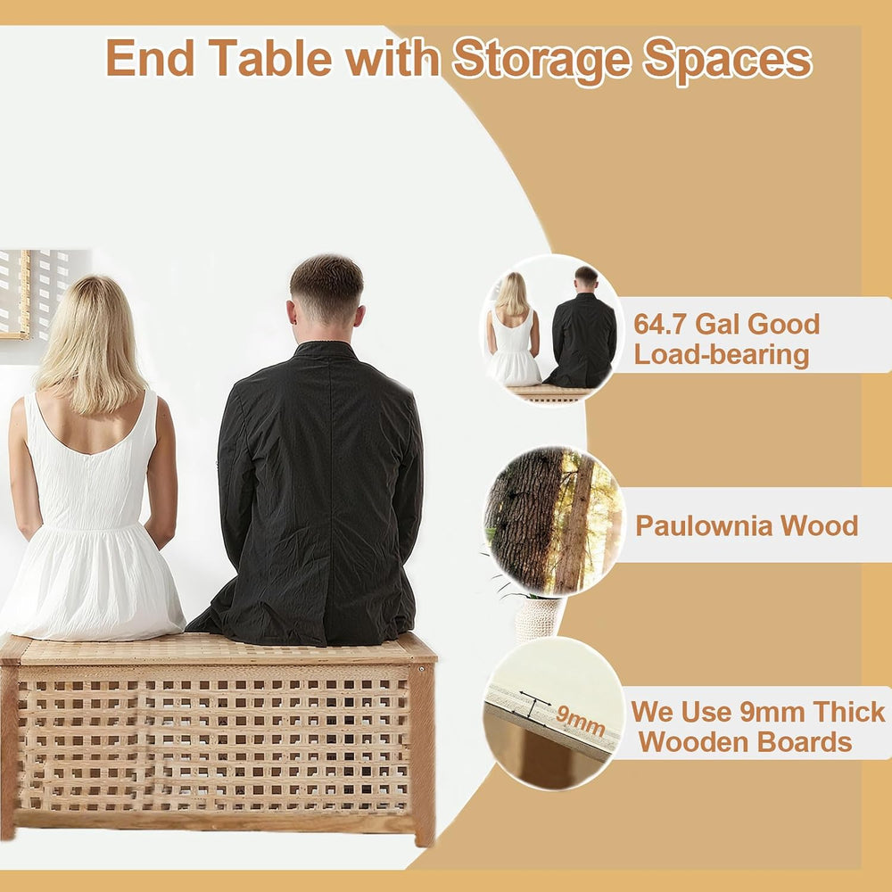 Solid Wood Entryway Bench with Storage, storage chest with Removable Bag | La...