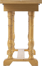 SEI Furniture Edenderry Farmhouse Folding Trestle Console to Dining Table – Natural Oak