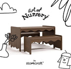 Storkcraft Casablanca Montessori Indoor Kids Table & Bench Set – Premium Kids Activity Table and Bench Set, Toddler Furniture for Crafts and Snack Time, Durable & Easy-to-Clean Surface (Hazelnut)