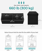 SONGMICS MAZIE Collection - 43 Inches Folding Storage Ottoman Bench, Ottoman Foot Rest, End of Bed Bench, Storage Chest, Load 660 lb, for Living Room, Bedroom, Entryway, Ink Black ULSF077B01