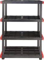 CX Craftsman, 4-Tier Highly Durable Storage Rack, 200lbs/shelf, (55H x 40W x 24D), Interlocking Shelving Unit and Weather-Resistant Design, American Made Garage Shelf