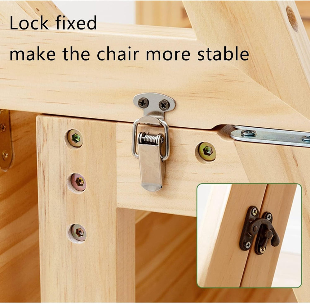 Solid Wood Foldable 4-Step Dual-Purpose Ladder Chair: for Library, as Step, S...
