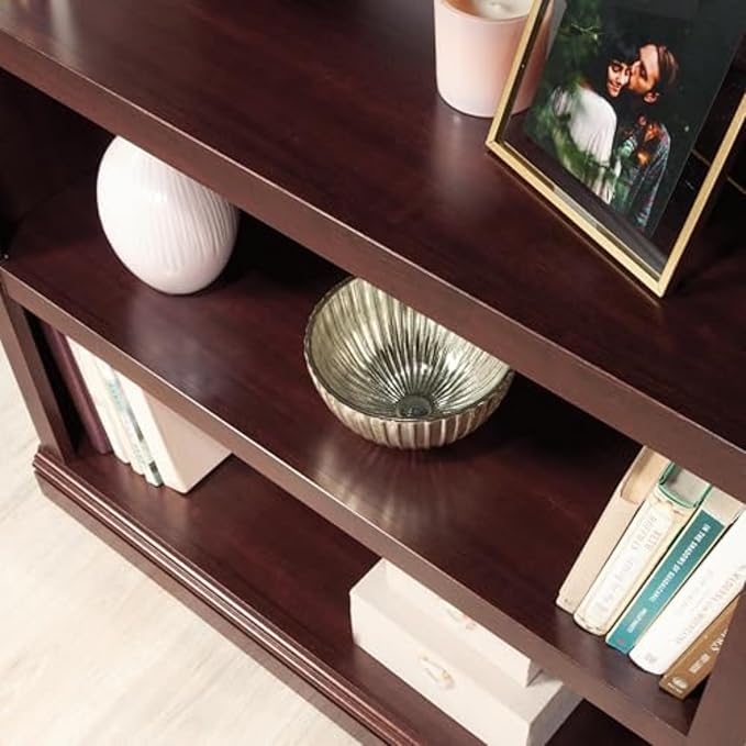 Sauder Miscellaneous Storage 3 Bookcase/Book Shelf, L: 35.28" x W: 13.23" x H: 43.78", Select Cherry finish