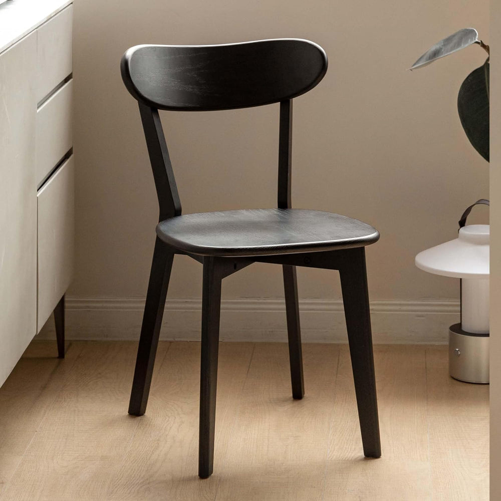 Dining Chairs, Kitchen Chairs, 100% Oak Solid Wood Modern Chair with Curved B...