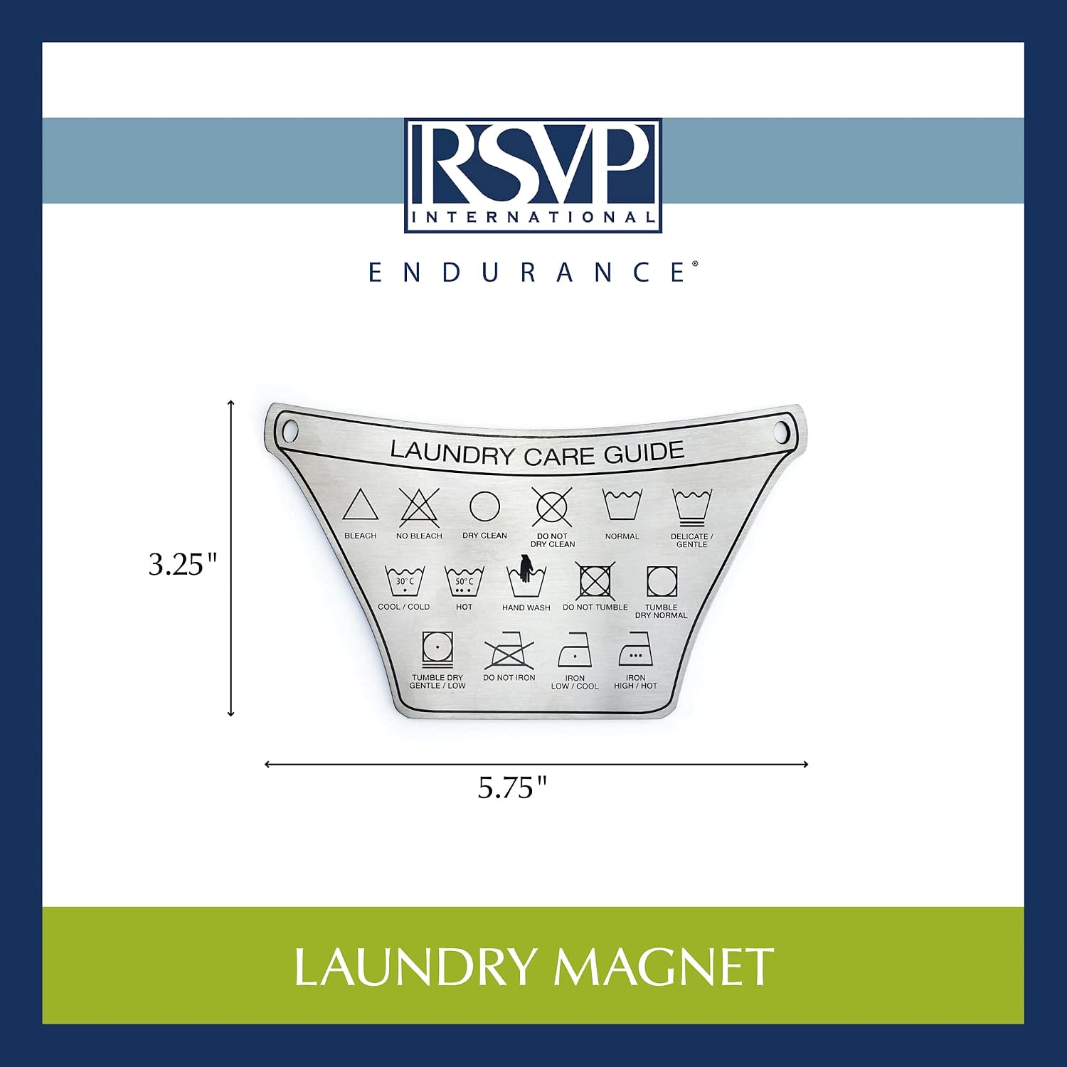 RSVP International Endurance Magnet Collection Stainless Steel, 5.75x3.25, Laundry Care Guide
