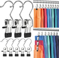 12 Pack Pants Hangers with Clip,Legging Organizer for Closet Hanging, Space Saving Yoga Pants Hangers Clip Hangers Closet Organization,Closet Organizers and Storage for Jeans,Shorts,Skirts,Hats