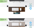 ETHU Keyboard Tray Under Desk, 26.77" X 11.81" Large Size Keyboard Tray with C Clamp-on Mount Easy to Install, Computer Keyboard Stand, Ergonomic Keyboard Tray for Home and Office