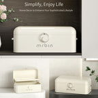 MRBIN Metal 2-Tier Medicine Container Folding Waterproof Safe Boxes and Supply Storage Organizer Empty First Aid Kit for Home Portable Emergency Kit, Cream White