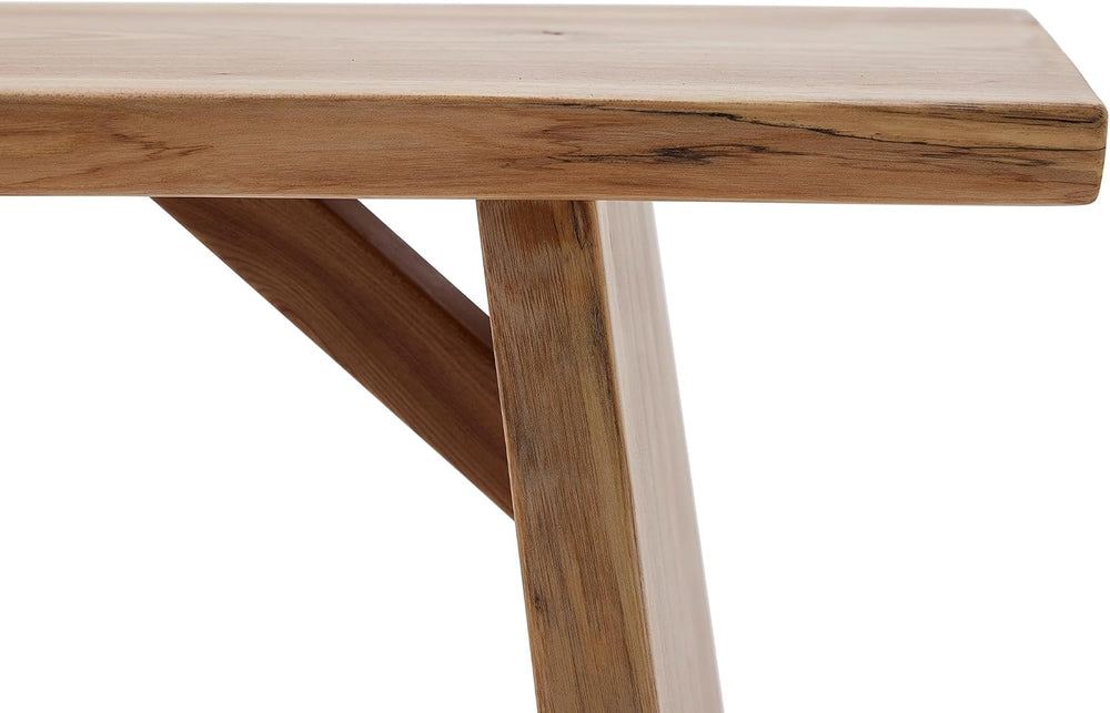 Elm Wood Dining Bench Bedroom BenchesIn Footrest Stool Accent Bench for Entry...